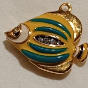 Lauren G Adams Enamel And Gold Angel Fish Charm For Bracelet